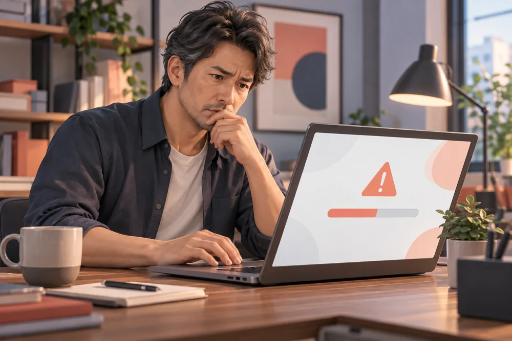エラーが起きると、次に何をすればよいか分からない
